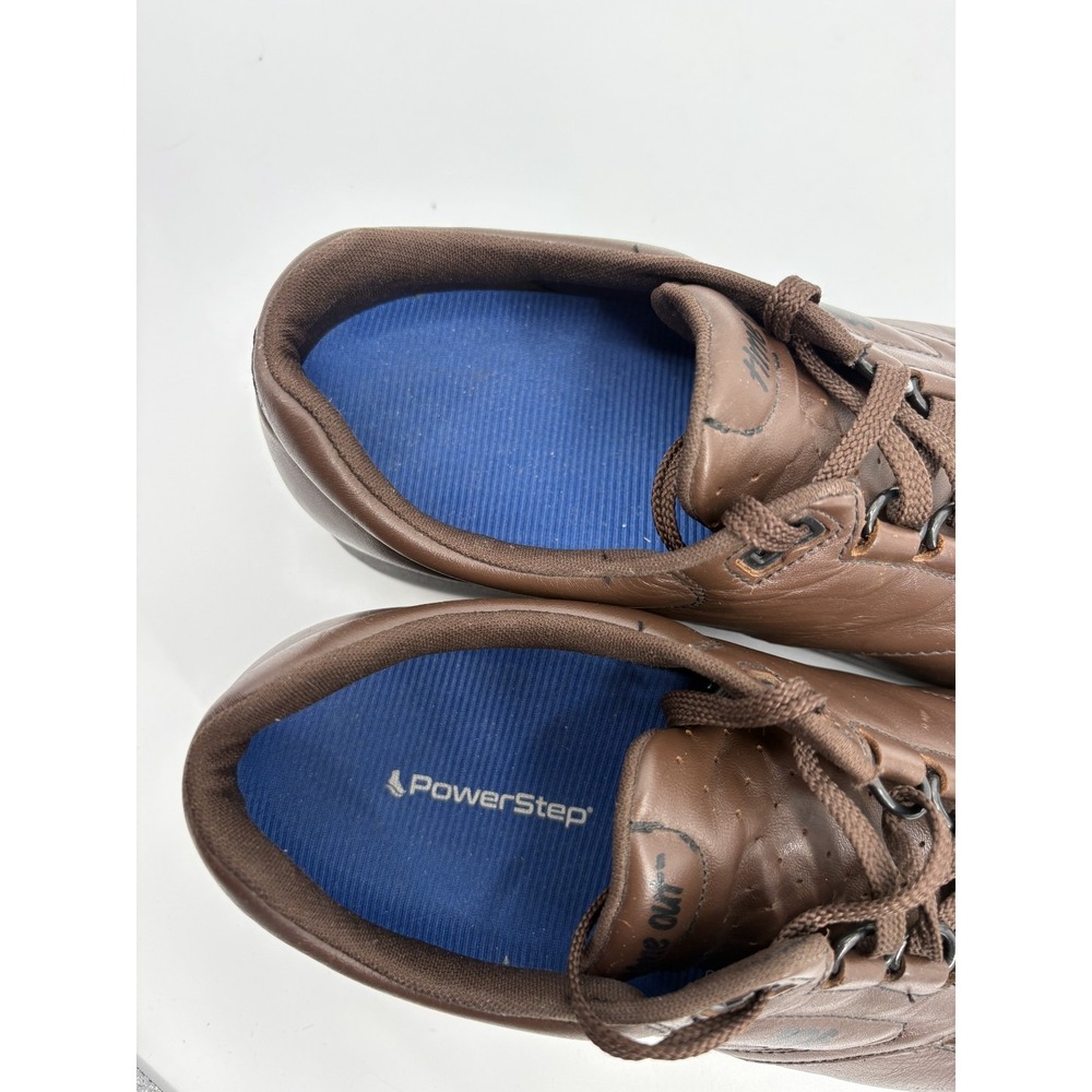 SAS Time Out Walking Shoes Men's 11 Walnut Brown Leather Comfort USA, PowerStep - Picture 11 of 13